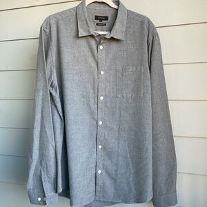 RIVER ISLAND Gray Button Down Shirt. Size XL